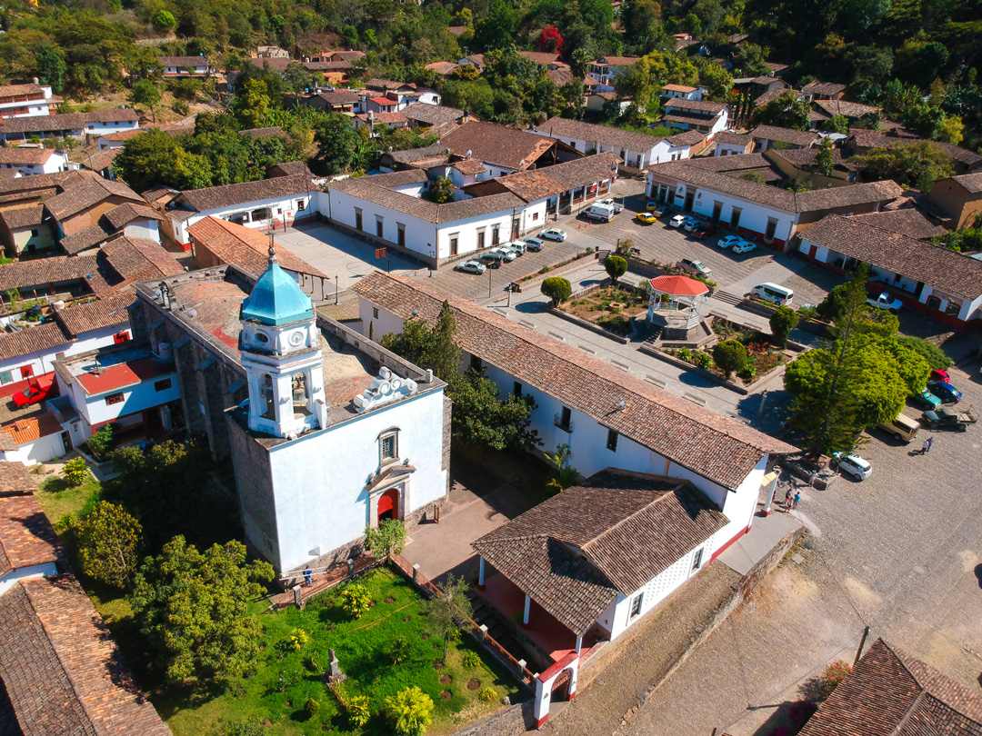 aerial view of san sebastian del oeste jalisco mexico