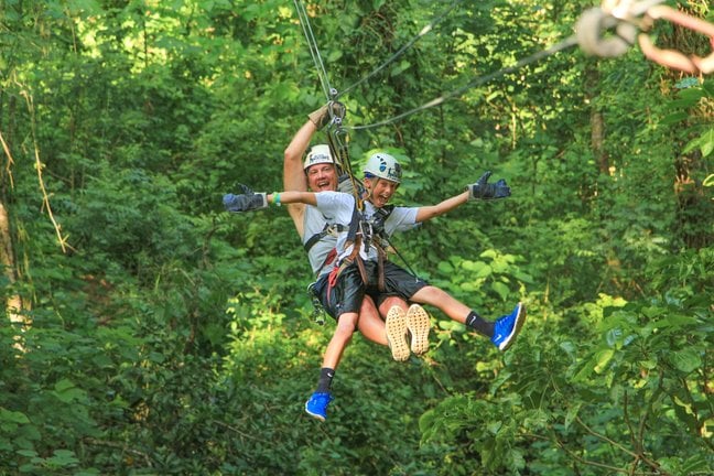 Father & Son Zip-lining