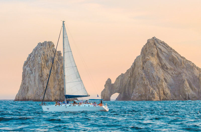 luxury sunset sailing in cabo