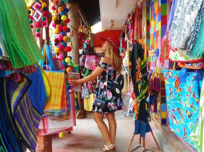Woman exploring Mexican shops
