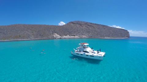 catamaran in the sea of cortez