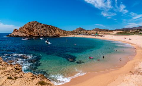 swimmable beach in cabo mexico