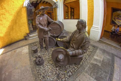 jose cuervo statue in puerto vallarta