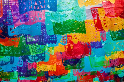traditional mexican papel picado decorations