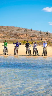 Cabo vacationers on electric mountain bike cabo adventures tour