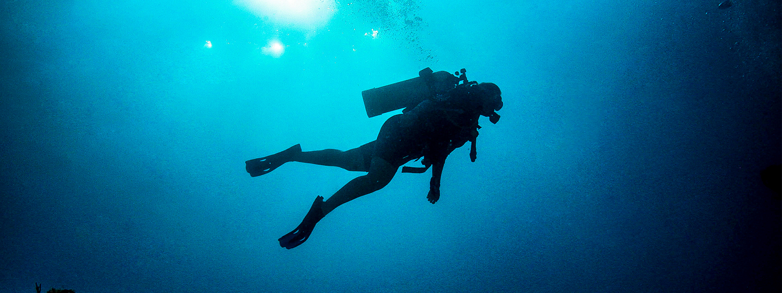 scuba diver in chimo mexico