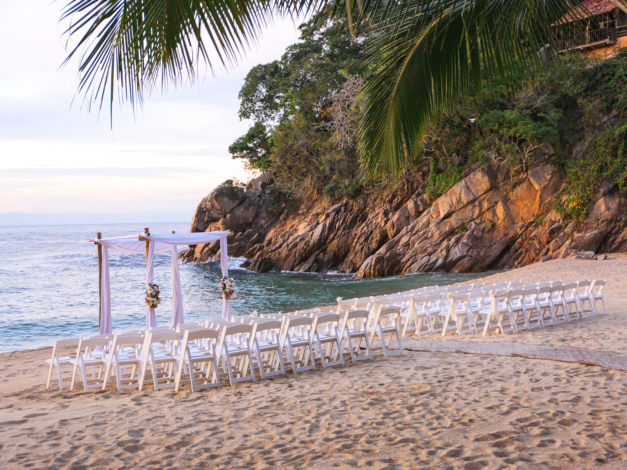 Beach wedding venue at Majahuitas