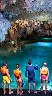 Snorkel in cenotes with Cancun Adventures