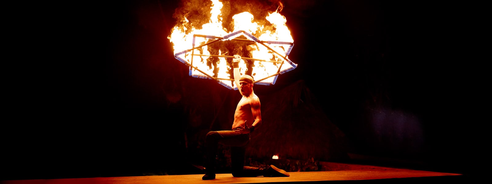 fire show at Rhythms of the Night VIP