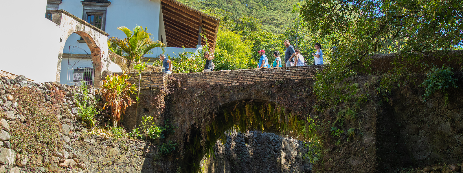 private walking tour - bridge in town of San Sebastian del Oeste