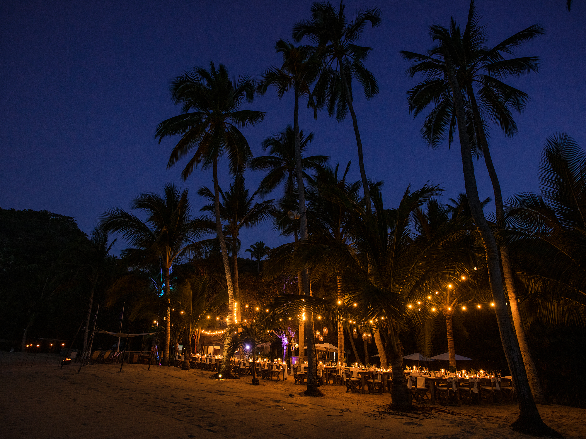 Majahuitas beach private venue under the stars