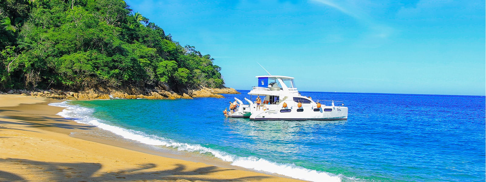 Visit Majahuitas beach on a Luxury Yacht | Vallarta Adventures