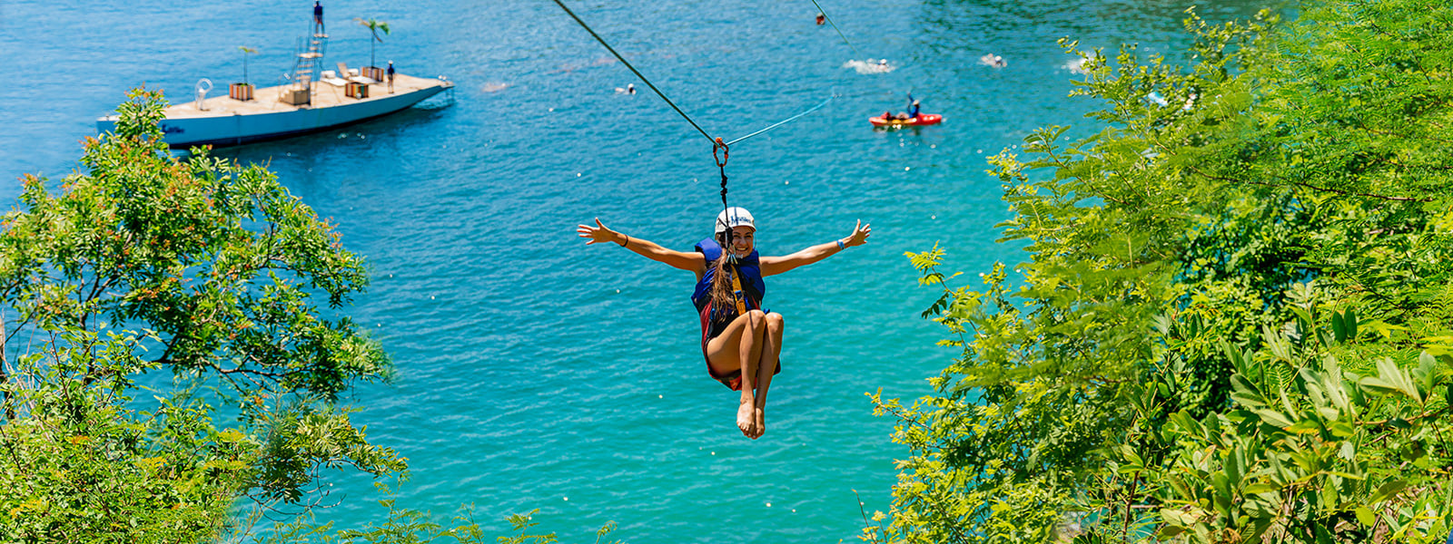 water zip line