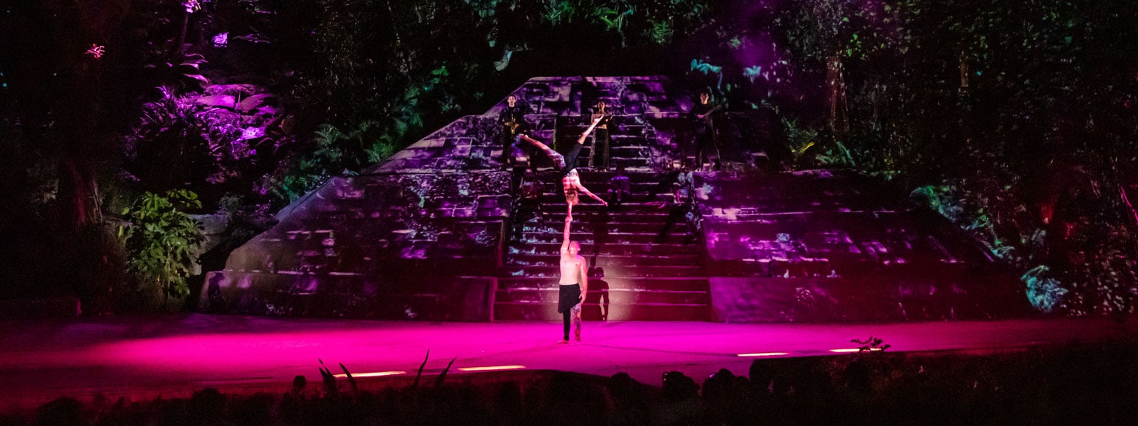 Acrobatics performance in Rhythms of the Night Puerto Vallarta