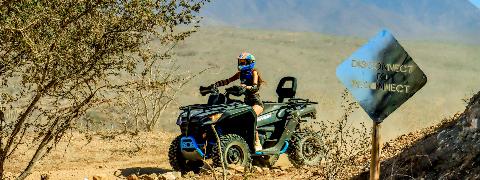 vacationers riding 4 wheelers in Cabo mexico 