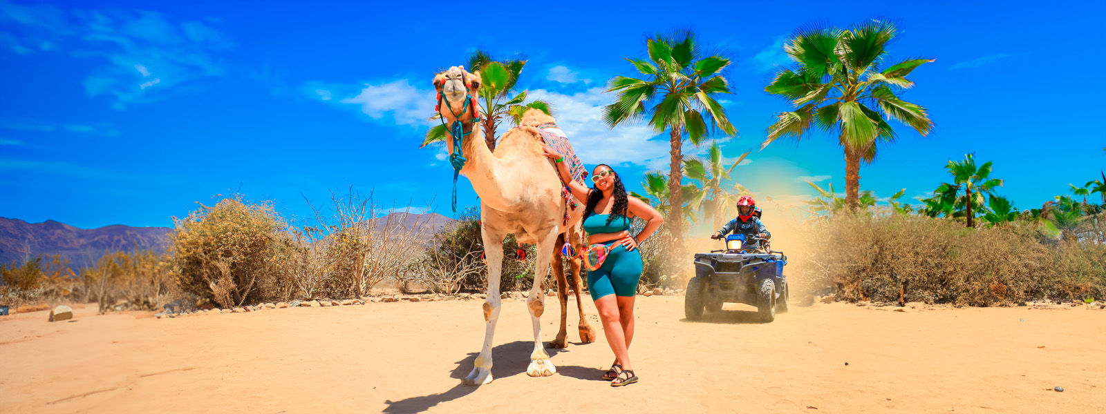 atv and camel riding in Baja, Mexico