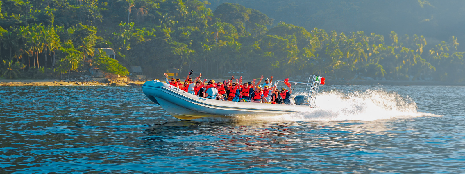 Cross the Puerto Vallarta bay on a speedboat