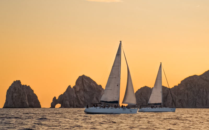 luxury sunset sailing in Cabo San Lucas|