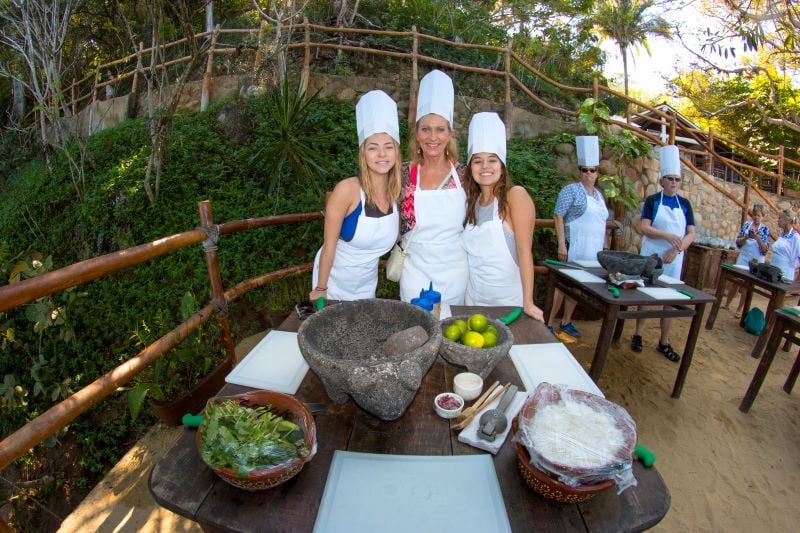 cooking class with wine in vallarta