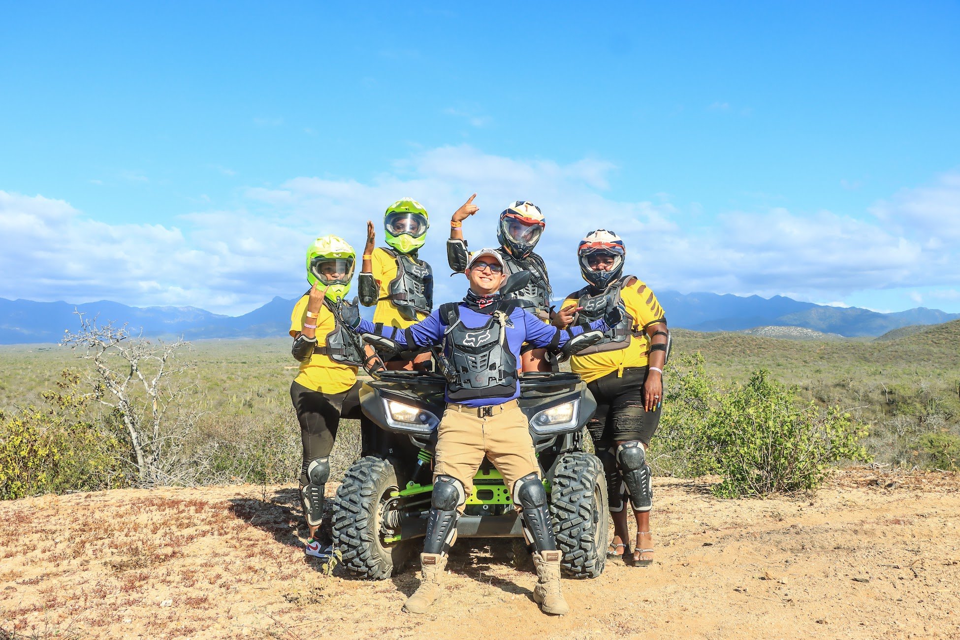 atv riders in Baja desert
