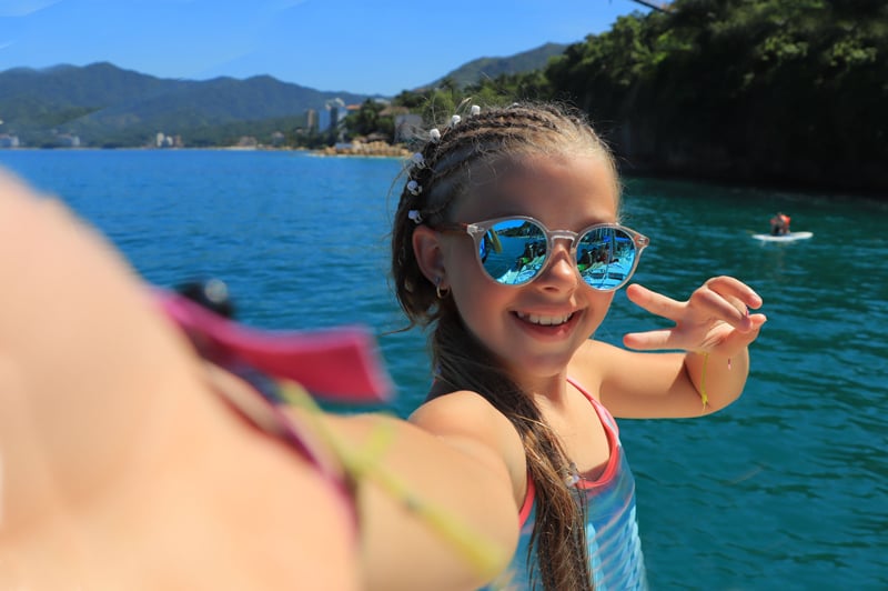 child in vacations in Puerto vallarta