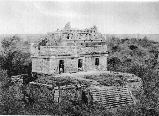 Casa Colorada at Chichen Itza in Mexico in the early 20th Century
