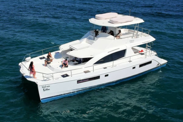double deck catamaran leopard