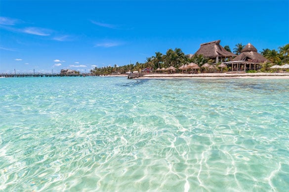 Isla Mujeres beach in Cancun, Mexico