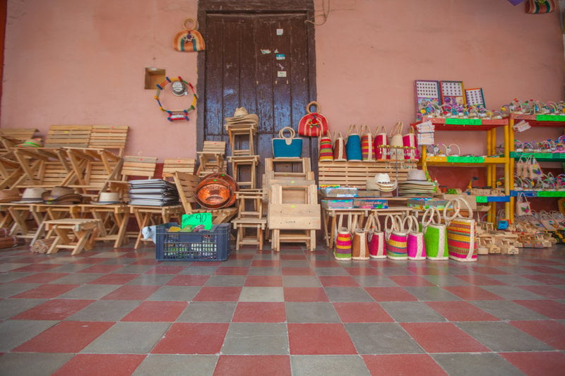Authentic Mexican hand-crafted goods for purchase in the streets of Talpa de Allende