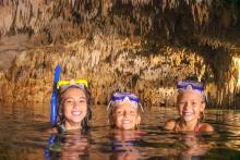 Go snorkeling in tulum caves with your kids