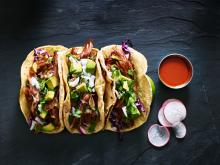 three panchos takos and sauce