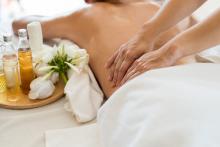 woman getting a massage in cabo san lucas